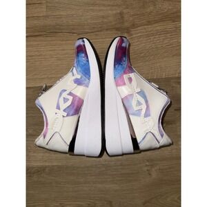 DKNY Parlan Women's Faux Leather Slip On Wedge Sneakers-Size 7.5M US - Pink/Blue